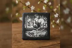 The Mulled Wine Window Winter Drink Laser Engraving PNG Product Image 2