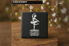The Music-Box Automaton - 1 Laser Engraving PNG Design Product Image 5