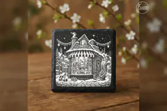 The Toymaker's Window Christmas Village Laser Engraving PNG Product Image 2