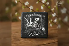 The Phantom Snapshot Gothic Skeleton Laser Engraving PNG Product Image 3