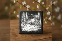 Birchpath Wanderer Reindeer Forest Christmas Laser PNG Product Image 1