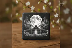 Moonkeeper's Offering Gothic Celestial Laser Engraving PNG Product Image 2