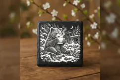 The Bear's Big Winter Mug Winter Drink Laser Engraving PNG Product Image 1