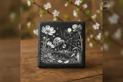 The Dewdrop Weaver Cute Spooky Halloween Engraving PNG Product Image 3