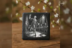 The Grand Toast Gothic Skeleton Laser Engraving PNG Product Image 2
