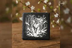 Firshadow Crossing Reindeer Forest Christmas Laser PNG Product Image 2
