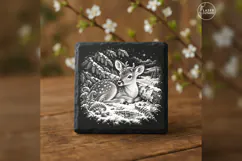 First Snow Fawn Reindeer Forest Christmas Laser PNG Product Image 3