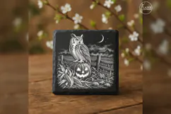 The Orchard Sentinel Vintage Halloween Laser Engraving PNG Product Image 1