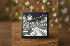 The Lantern Lane Christmas Village Laser Engraving PNG Product Image 3