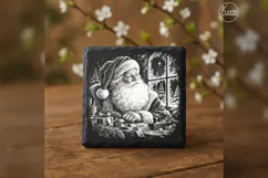 Northstar Portrait Santa Christmas Laser Engraving PNG Product Image 2