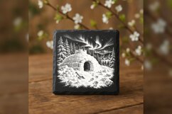 Igloo Lookout Winter Wonderland Laser Engraving PNG Product Image 2