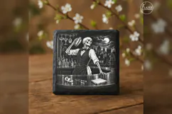 The Midnight Mixologist Gothic Skeleton Laser Engraving PNG Product Image 3