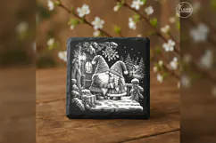 Mistletoe Gnome Sweethearts Laser Engraving PNG Product Image 3