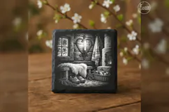 The Hearthwall Candle Nordic Christmas Laser Engraving PNG Product Image 2