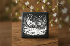 Sleighside Keeper Reindeer Forest Christmas Laser PNG Product Image 3