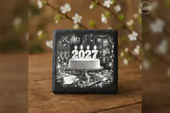 The 2027 Candle Table New Year Celebration Laser Engraving P Product Image 3