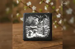 Giftkeeper's Climb Santa Christmas Laser Engraving PNG Product Image 3