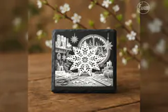 Papercut Snowflake Workshop Christmas Laser Engraving PNG Product Image 3