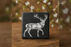 The Bracken Hart Woodland Animal Laser Engraving PNG Product Image 3