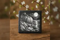 The Moonvine Offering Pumpkin Halloween Laser Engraving PNG Product Image 3