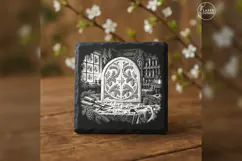 The Firbranch Folk Panel Christmas Laser Engraving PNG Product Image 3