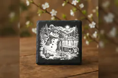 Coolest Snowman at the Rink Laser Engraving PNG Product Image 3