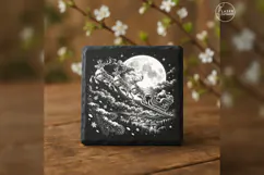 Moonroad Flight Santa Christmas Laser Engraving PNG Product Image 3