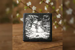 The Snowbound Embrace Laser Engraving PNG Product Image 3
