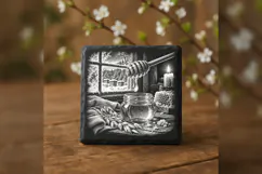 The Honey Dipper Drop Winter Drink Laser Engraving PNG Product Image 3
