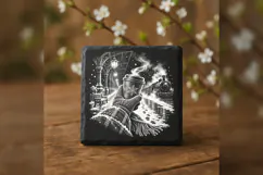 The Snowflake Coffee Walk Winter Drink Laser Engraving PNG Product Image 3