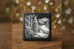 The Knitted Thermos Trail Winter Drink Laser Engraving PNG Product Image 1