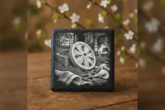The Orange and Clove Hearth Laser Engraving PNG Product Image 3