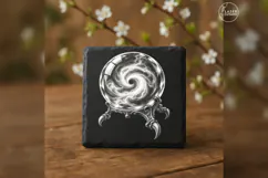 The Glass Oracle Witchcraft Laser Engraving PNG Product Image 3