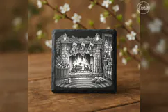 The Stocking Hearth Classic Christmas Laser Engraving PNG Product Image 2