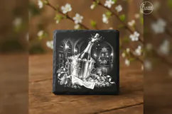 The Foil-Crowned Bottle New Year Celebration Laser Engraving Product Image 3