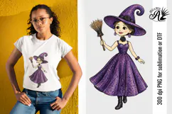 Good Witch for Halloween PNG for sublimation or DTF Product Image 1
