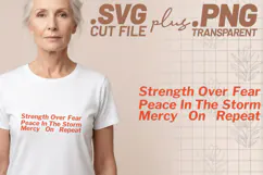 4x Strength Over Fear Mercy Faith SVG Cut Files Cricut Product Image 2