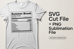 4x Nutrition Facts Teacher Summer Grandma SVG Cut Files Product Image 2