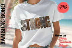 Woodgrain Strong Empowering Word Art Product Image 2