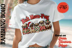 Bah Hum Pug Cute Christmas Dog Parody Product Image 2
