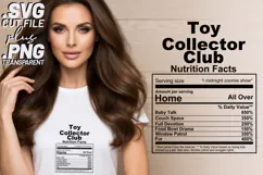 4x Funny Quotes Toy Collector Nutrition Facts SVG Cut Files Product Image 2