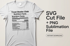4x Funny Quotes Treat Dealer Club Nutrition Facts SVG Product Image 2