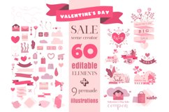 Valentine's Day Sale Editable Vector Scene Creator Product Image 1
