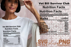 4x Funny Quotes Vet Bill Club Nutrition Facts SVG Cut Files Product Image 2