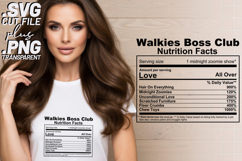 4x Funny Quotes Walkies Boss Club Nutrition Facts SVG Files Product Image 2