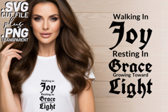 4x Walking In Joy Grace Hope SVG Cut Files Cricut Product Image 2
