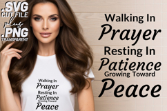 4x Walking In Faith Prayer Grace SVG Cut Files Cricut Bundle Product Image 2