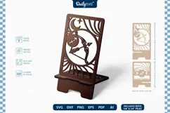 Zodiac Phone Holder SVG | Sagittarius Laser Cut Stand Product Image 3