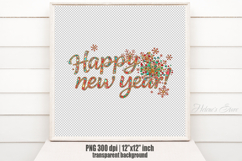 Bright Happy New Year quote sublimation design clipart png Product Image 2