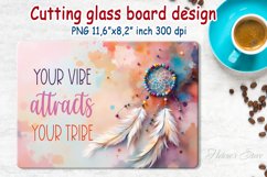 Inspiring quote kitchen glass cutting board sublimation png Product Image 2